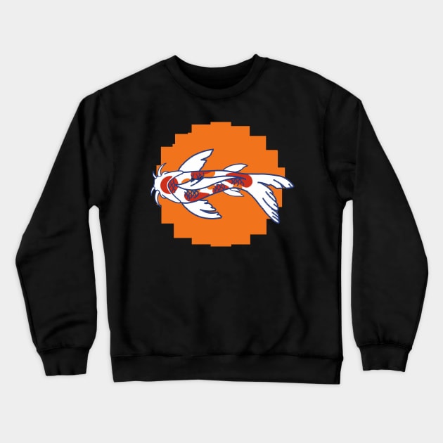 Koi pixelart orange Crewneck Sweatshirt by Tulangrusuck